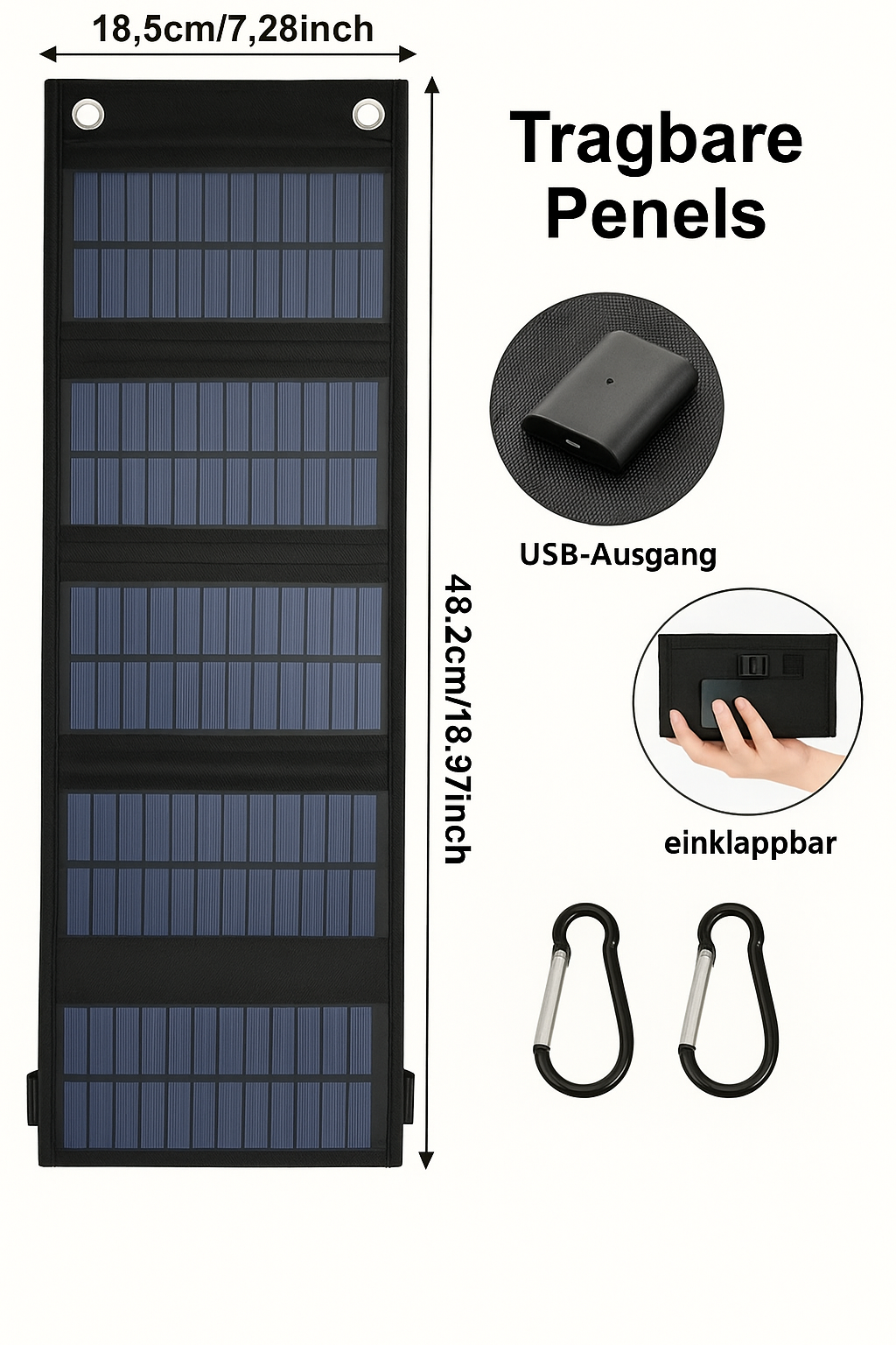 Faltbares Solar Ladepanel 5V