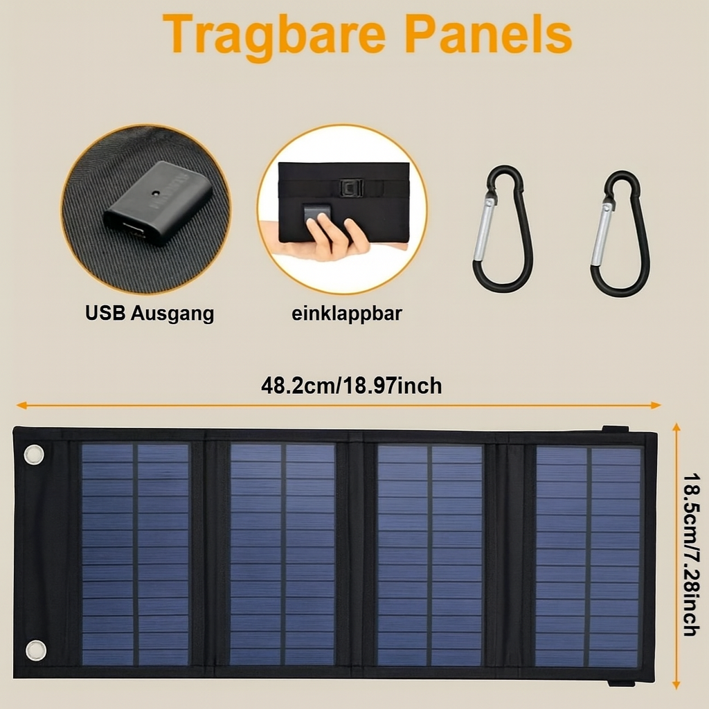 Faltbares Solar Ladepanel 5V