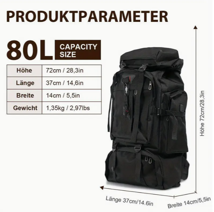 Nordwind Taktischer Wanderrucksack 80L