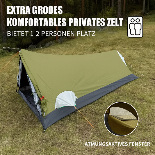 Zelt mit Reißverschluss 1-2-Personen Ultraleicht | 4-Jahreszeiten-Rucksackzelt