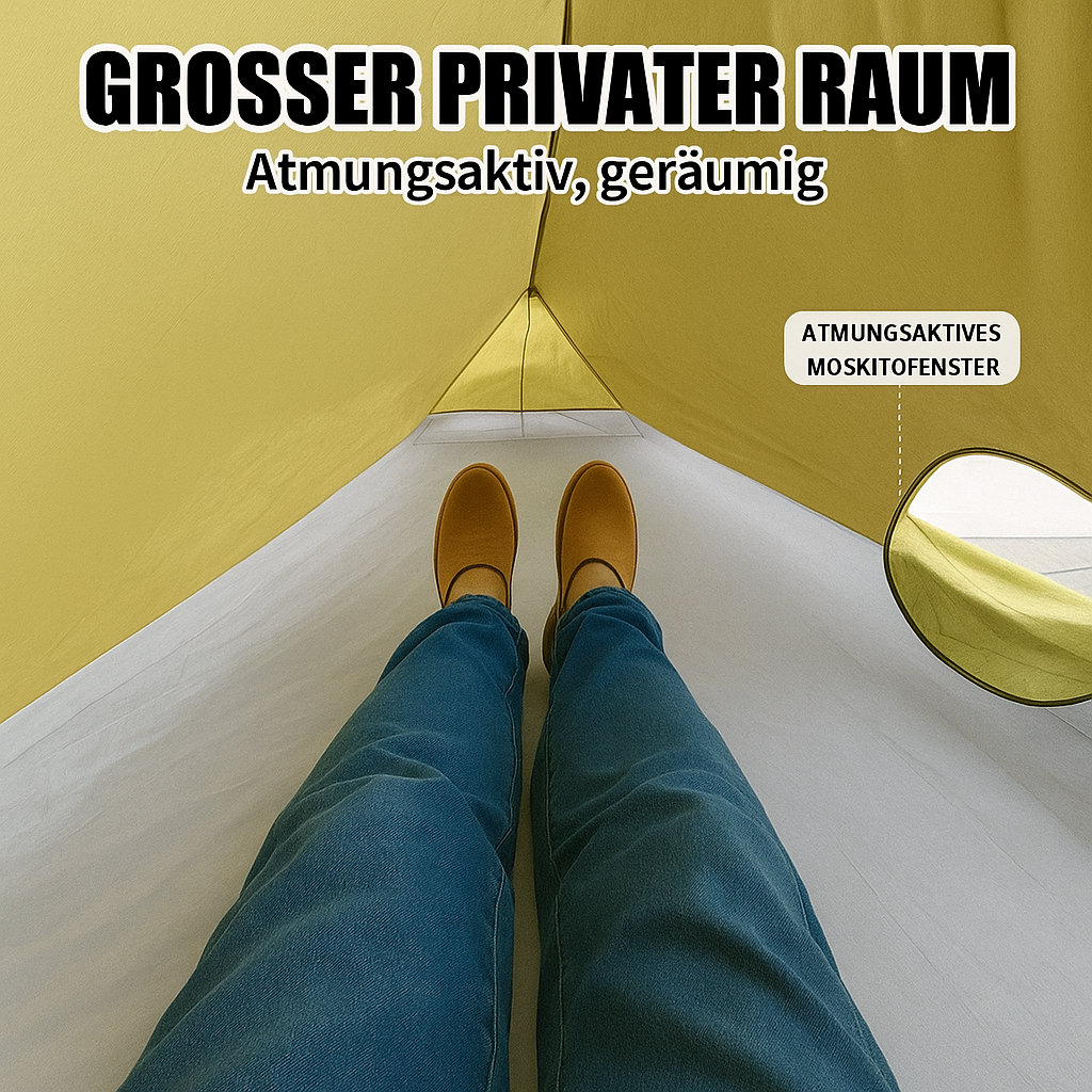 Zelt mit Reißverschluss 1-2-Personen Ultraleicht | 4-Jahreszeiten-Rucksackzelt