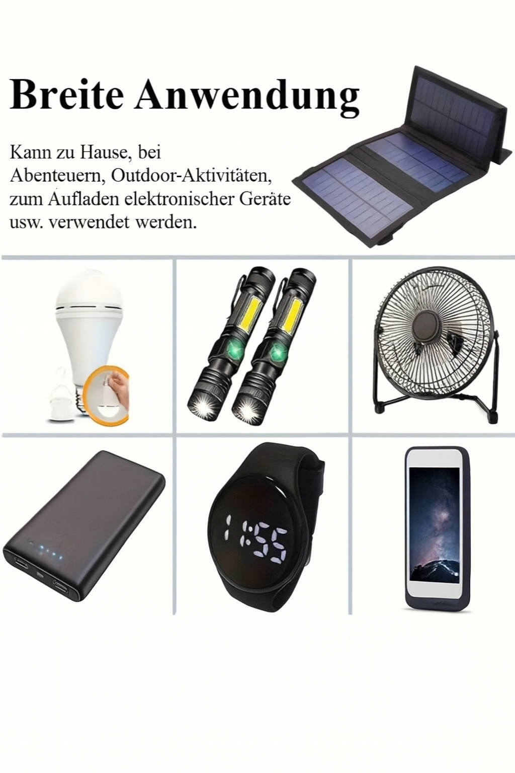 Faltbares Solar Ladepanel 5V
