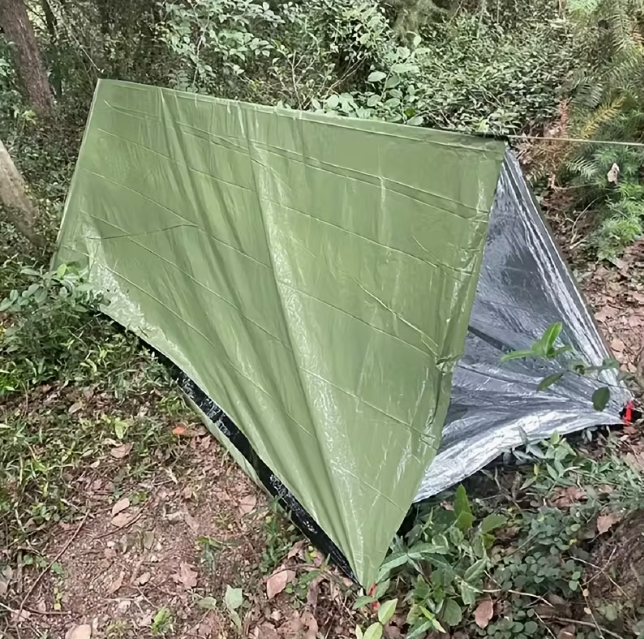 Notfall-Zelt | Ultraleichtes 2-Personen-Zelt – Wasserfest, Winddicht & schnell Aufgebaut