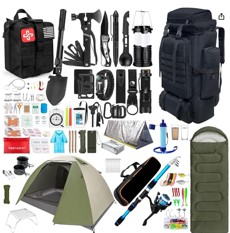 Notfallrucksack Basic - Komplette Überlebensausrüstung mit Solarradio