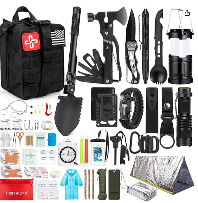 Notfallrucksack Basic - Komplette Überlebensausrüstung mit Solarradio